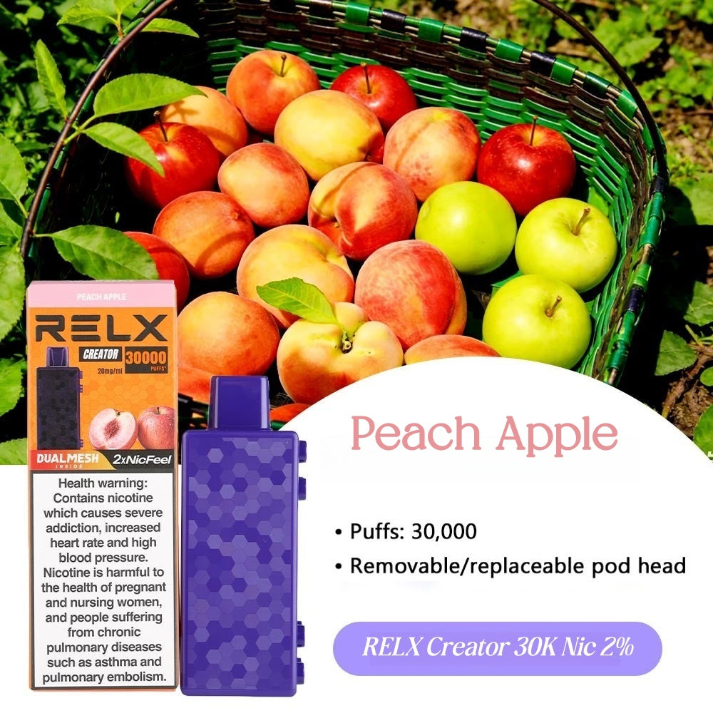 RELX Creator Kit 30000 Puffs Peach Apple