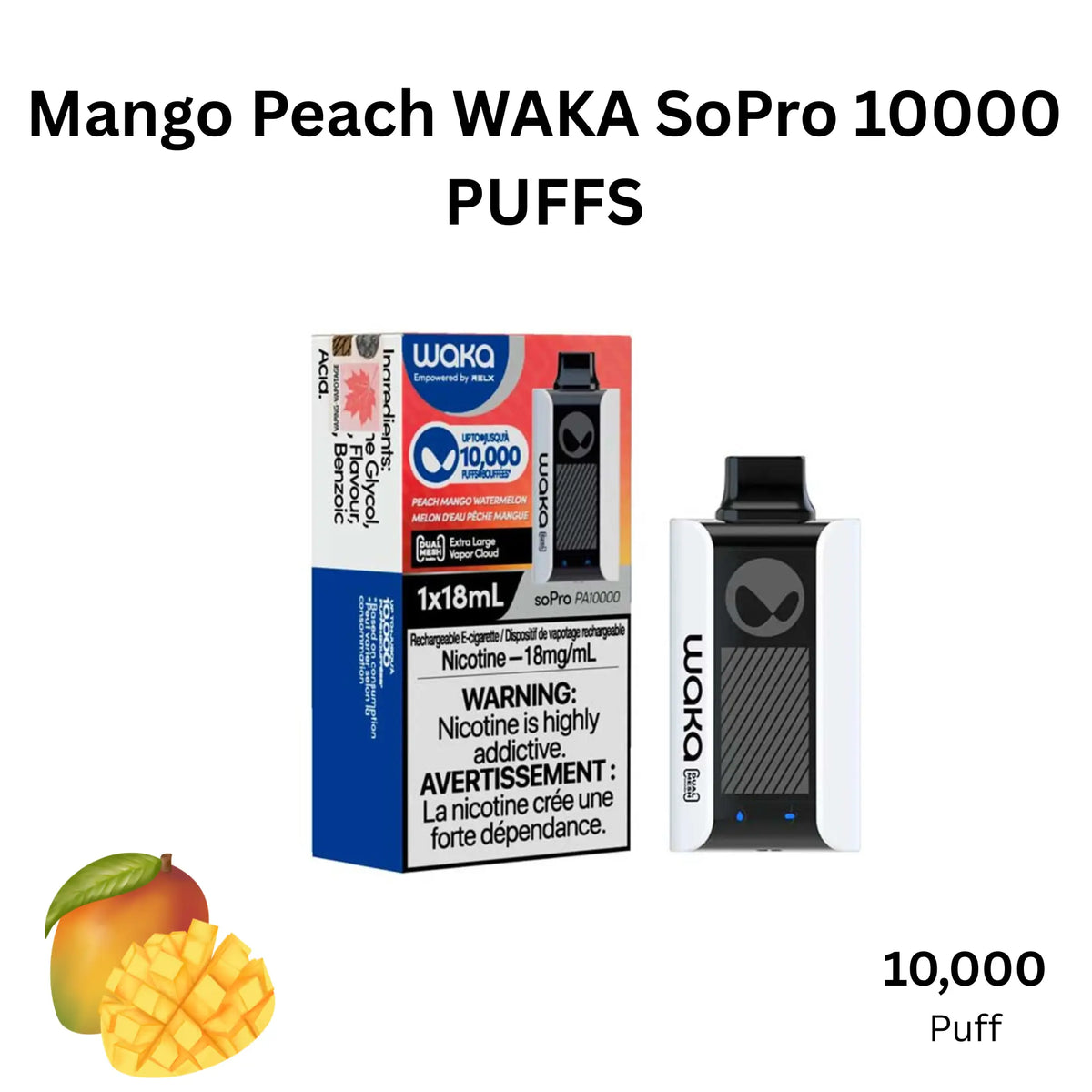 WAKA Sopro 10000 Puffs Mango Peach